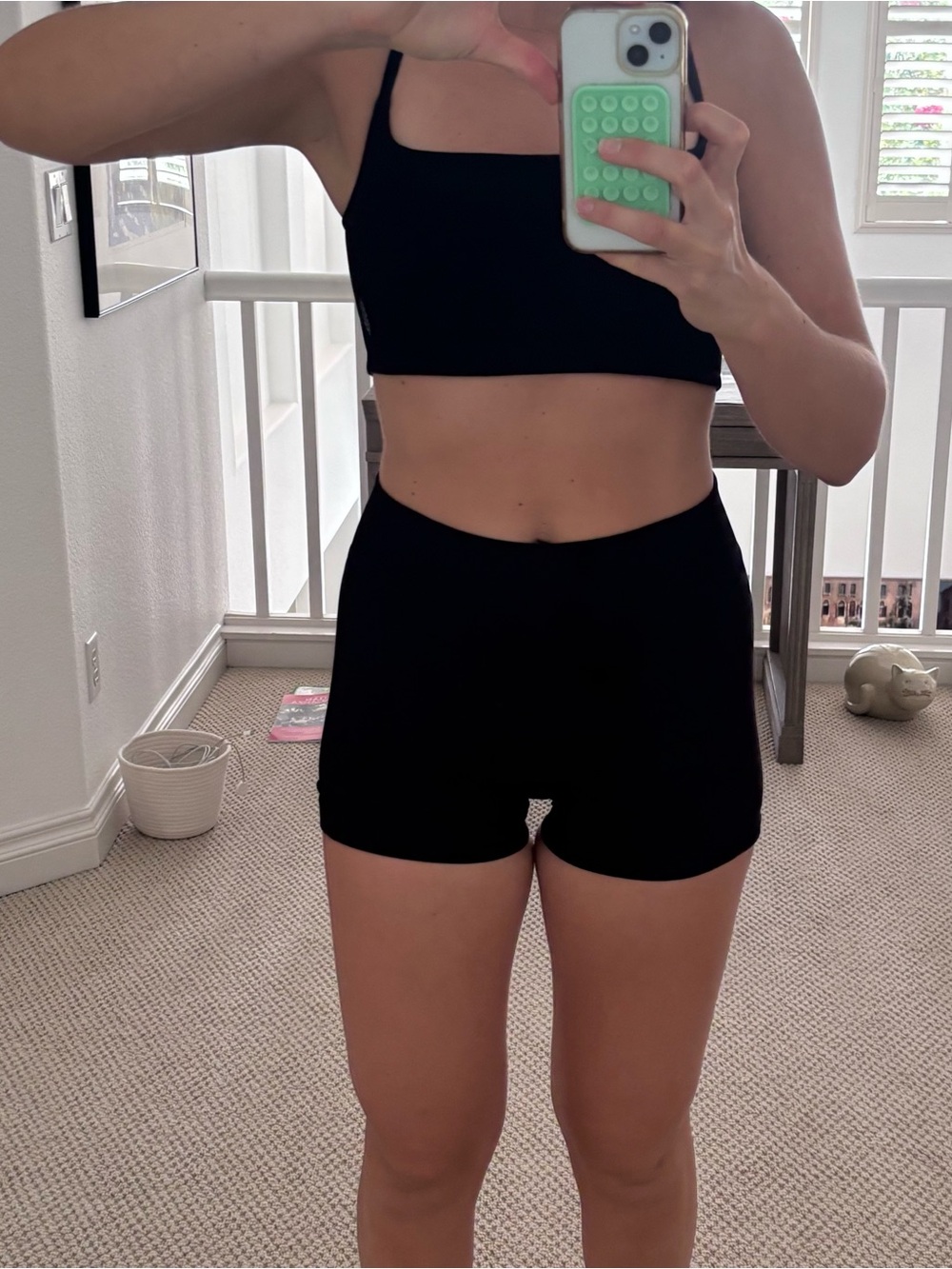 High-Rise Black Bike Shorts for Women